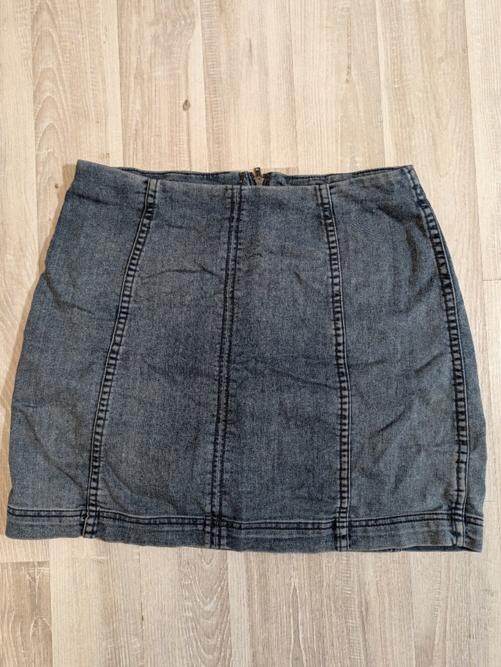 Free People Blue Denim Mini Skirt